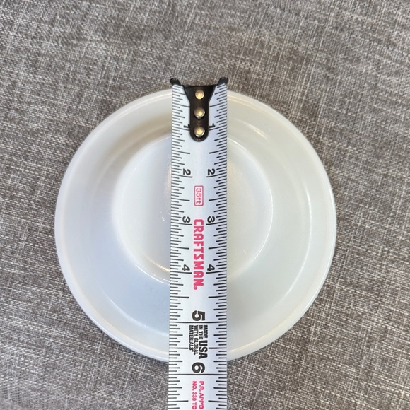 Pyrex White Bowl with Brown Floral Design - Picture 3 of 5